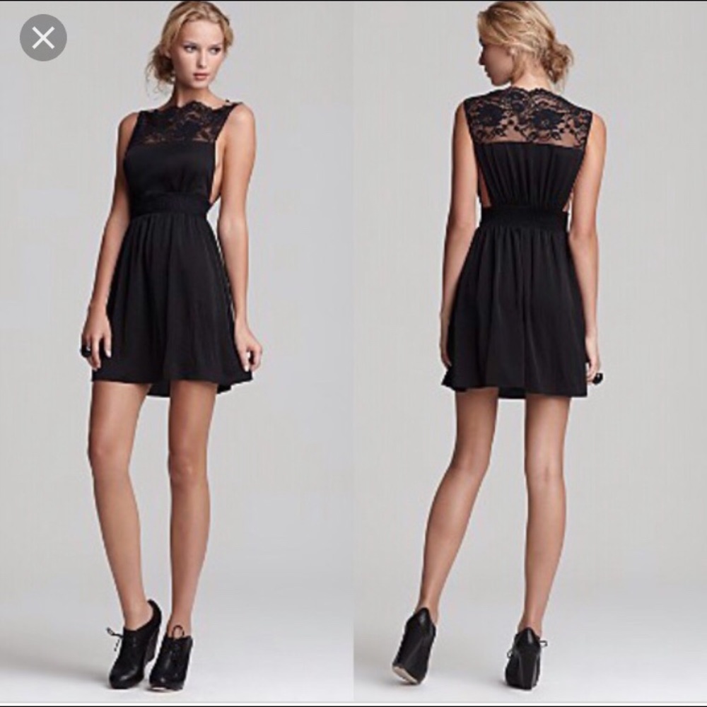 Free people lace boatneck mini